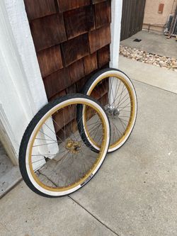 Araya 7X 26” BMX CRUISER STRANDIE wheel set Gold