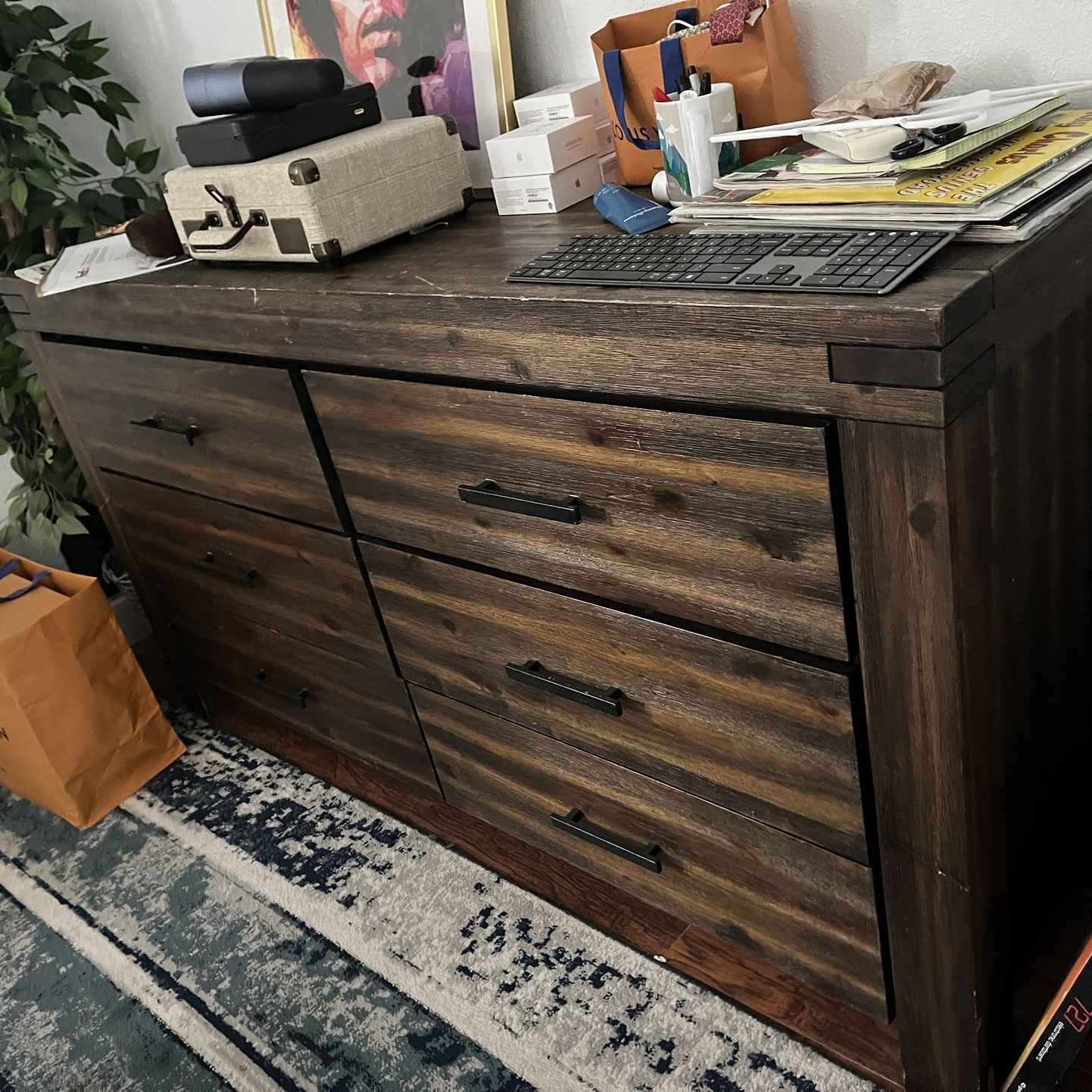 Tampa- Modus Medow Six Drawer Solid Wood Dresser for sale