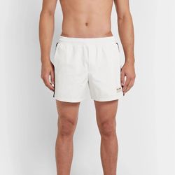 NWT Gucci Tape Stripe Swim Suit White Luxury Shorts