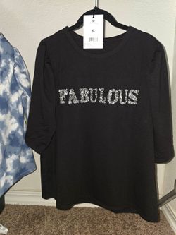 Women’s Black Fabulous Top Size XL New