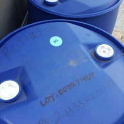 55 Gallons Plastic Drums Closed Top $ 20each