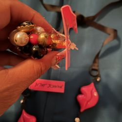 Betsy Johnson necklace & ring-NEW