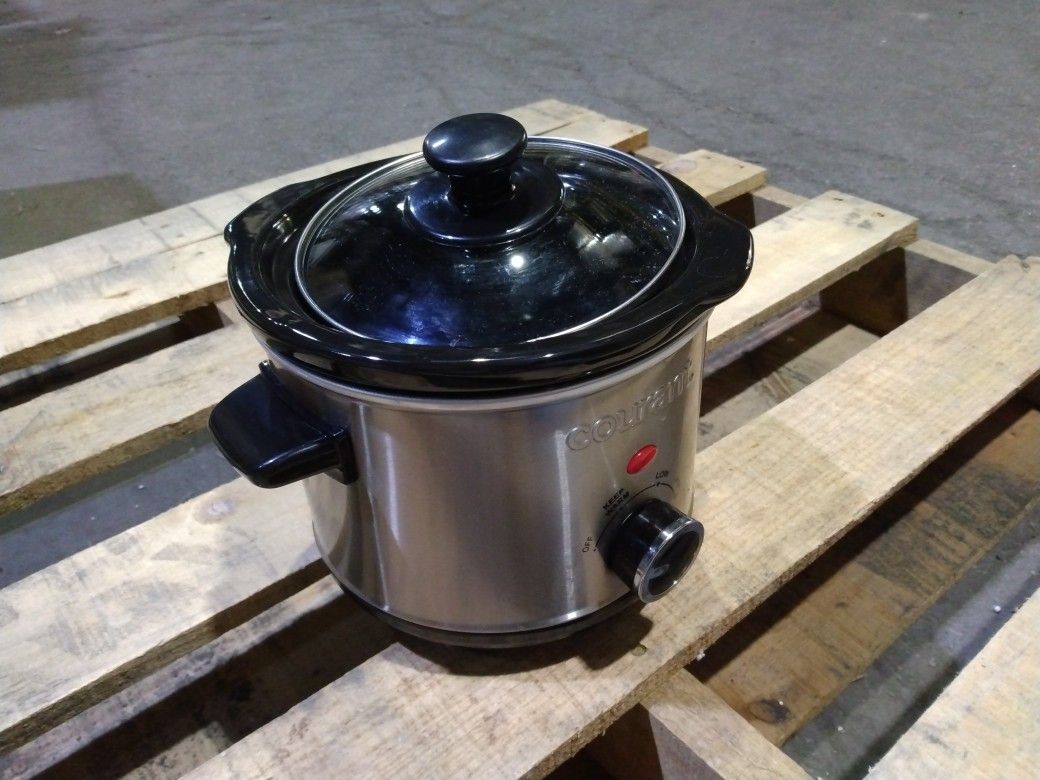 Used Courant 1.6 Quart Oval Slow Cooker, Stainless Steel