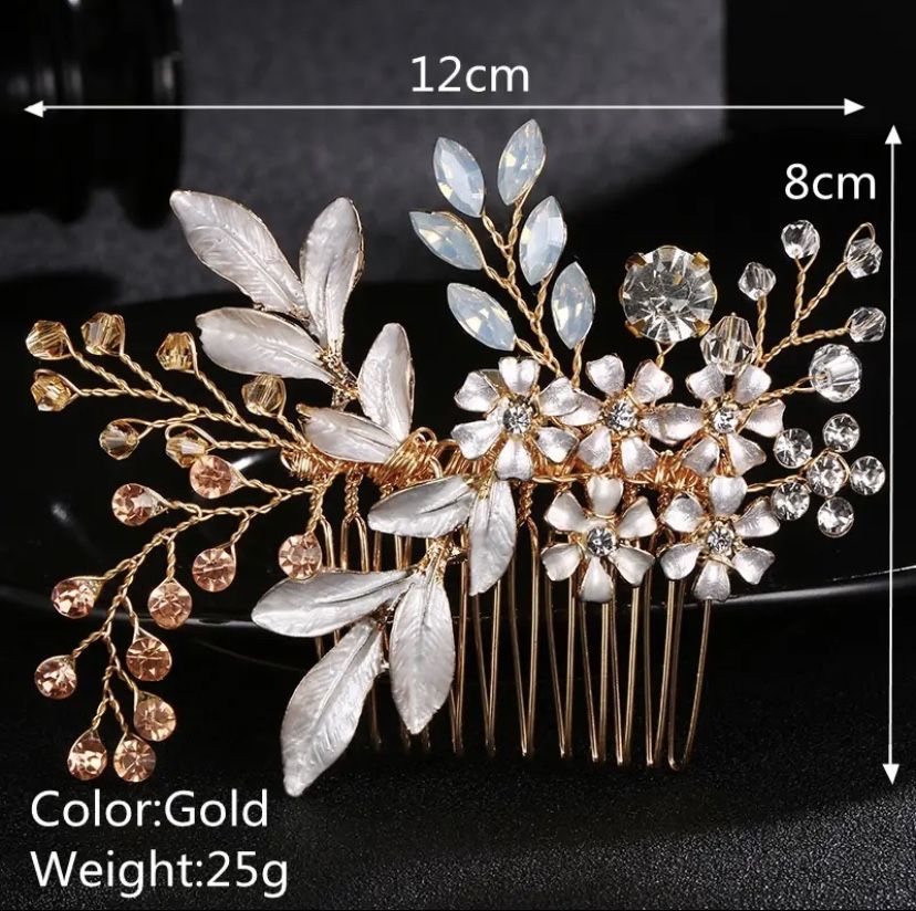 Bridal Wedding Hair Accessories Crystal Hair Comb Clips for Women Rhinestone Hair Jewelry Bride Headpiece Party Bridesmaid Gift   Message me if you ar