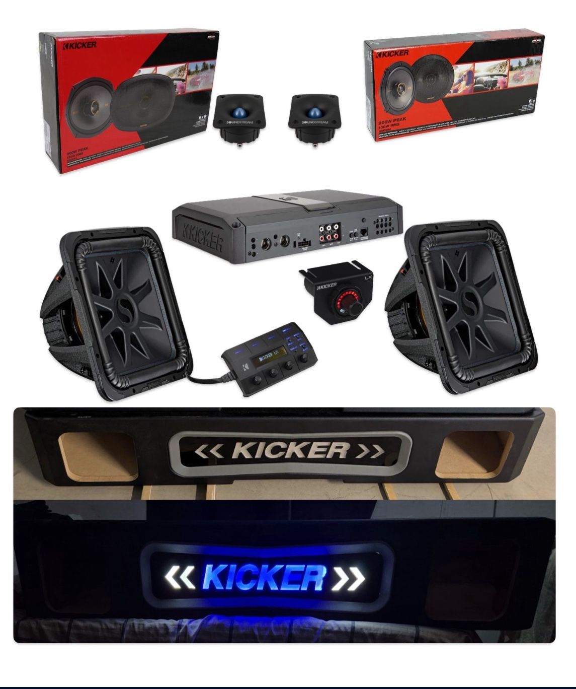 GMC SIERRA CHEVY SILVERADO 2019-2025 FULL BASS AND VOICE PACKAGE KICKER AUDIO INSTALLED