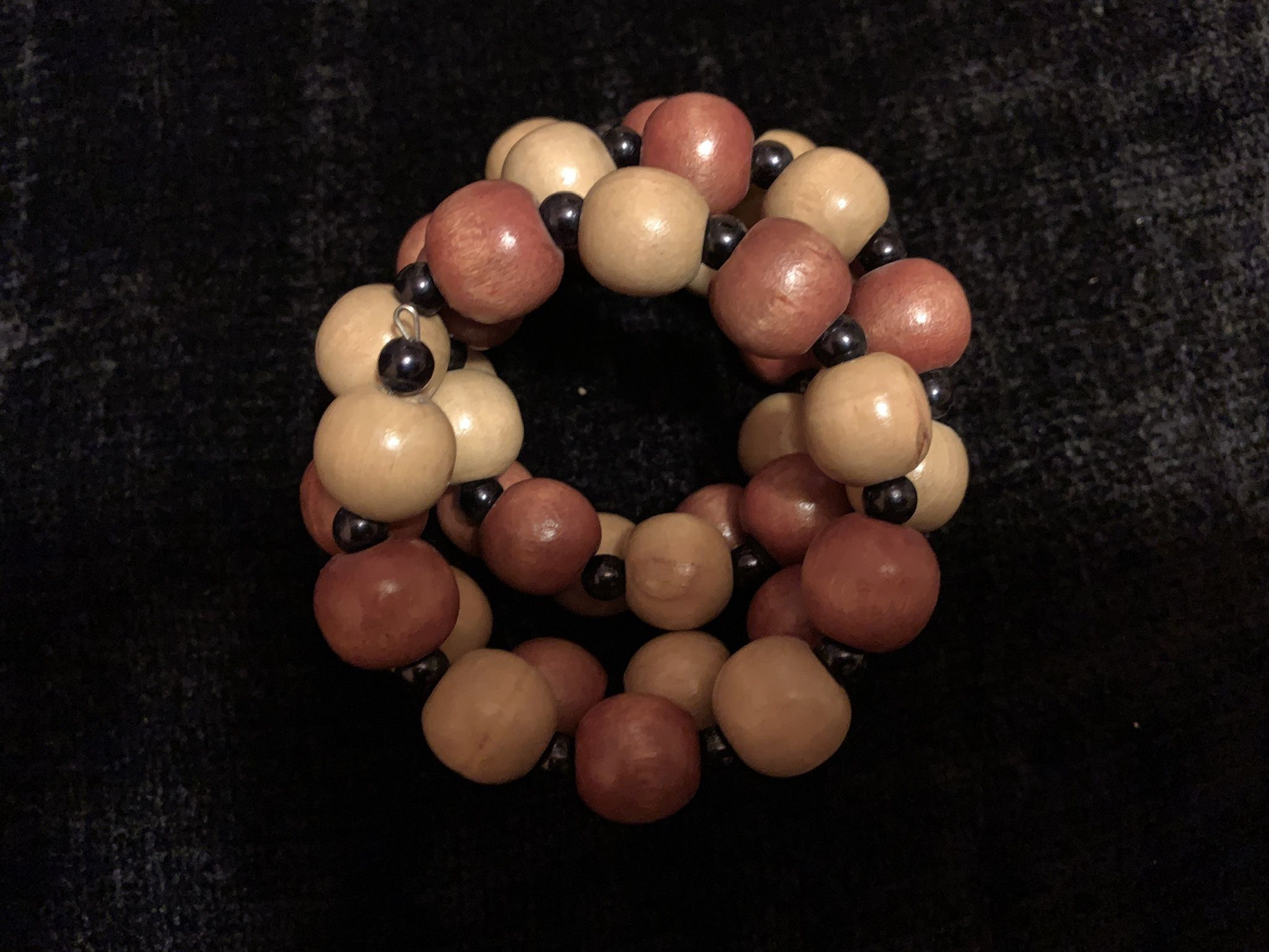 Bracelet Wrap Around - Wooded Beads