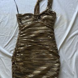 ASTR Gold Dress 