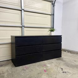 Ikea Black Dresser With 6 Drawers Dressing Organizer 