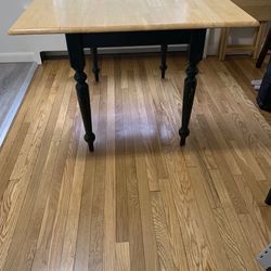 Solid Wood Drop-Leaf Dining Table