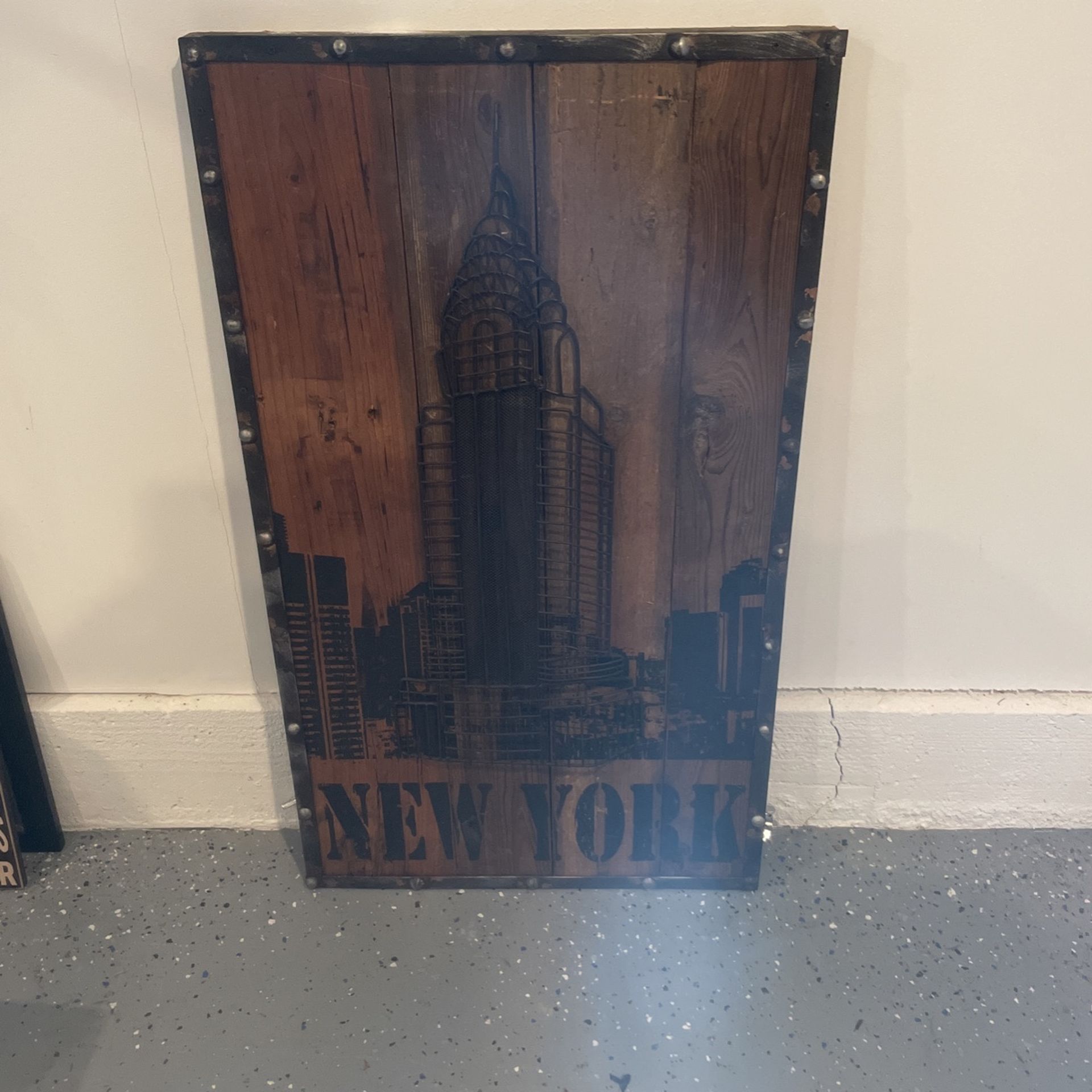 Reclaimed Wood New York Sign