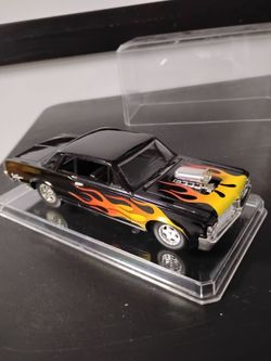 Vintage Rare John Force Rally Stock Rods Black with Flames Big block great condition Very Clean 1:24 Scale Diecast