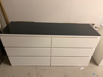 IKEA Malm White 6 Drawers Dresser