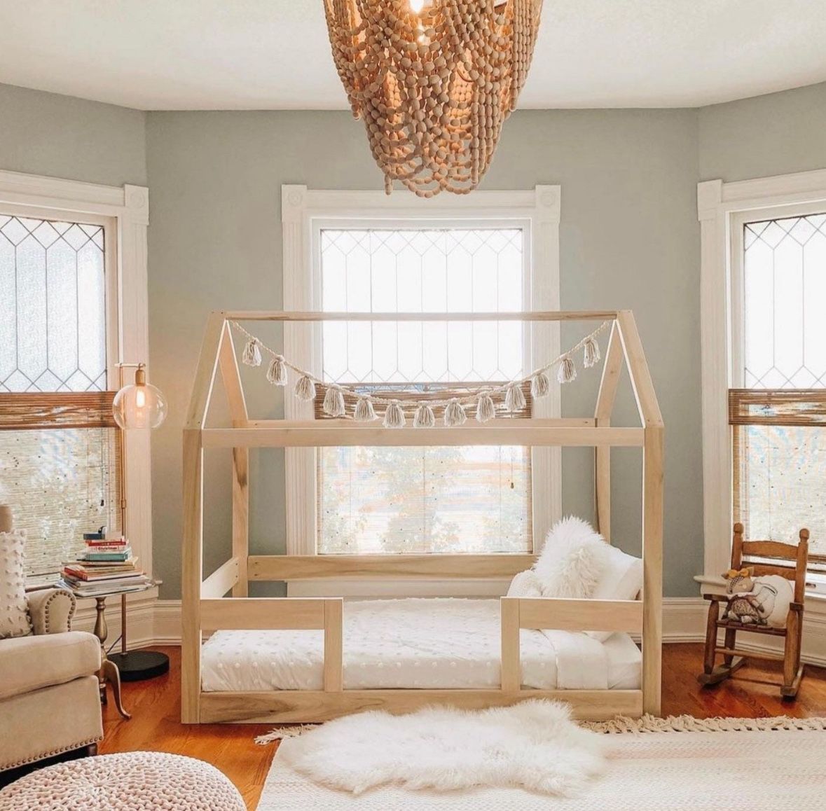 Twin Size Montessori Floor House Bed Frame