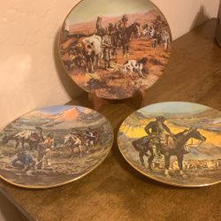 Vintage  Charles M. Russell Limited Series Collector Plates.         Mint