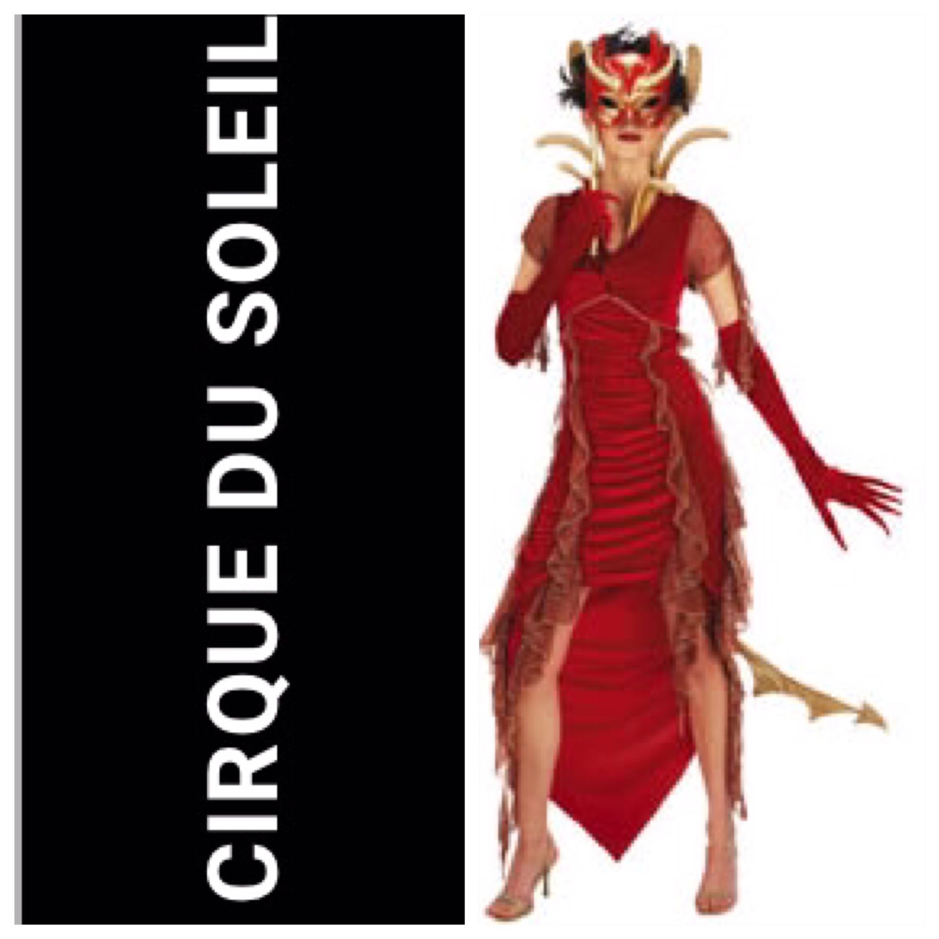 Diabla Cirque Du Soleil Red Velvet Costume Dress