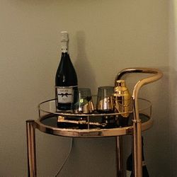 Rose Gold Bar Cart 