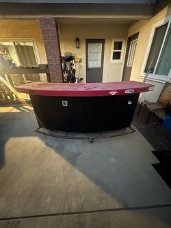 Bar table with wheels