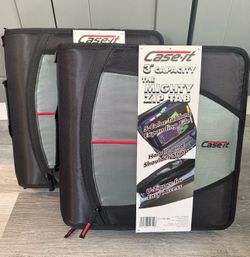 Case-it Mighty Zip Tab School Zipper Binder | 3-Inch O-Rings, 600-Sheet Capacity, 5-Subject Expanding File Folder, Multiple Pockets & Storage Organize