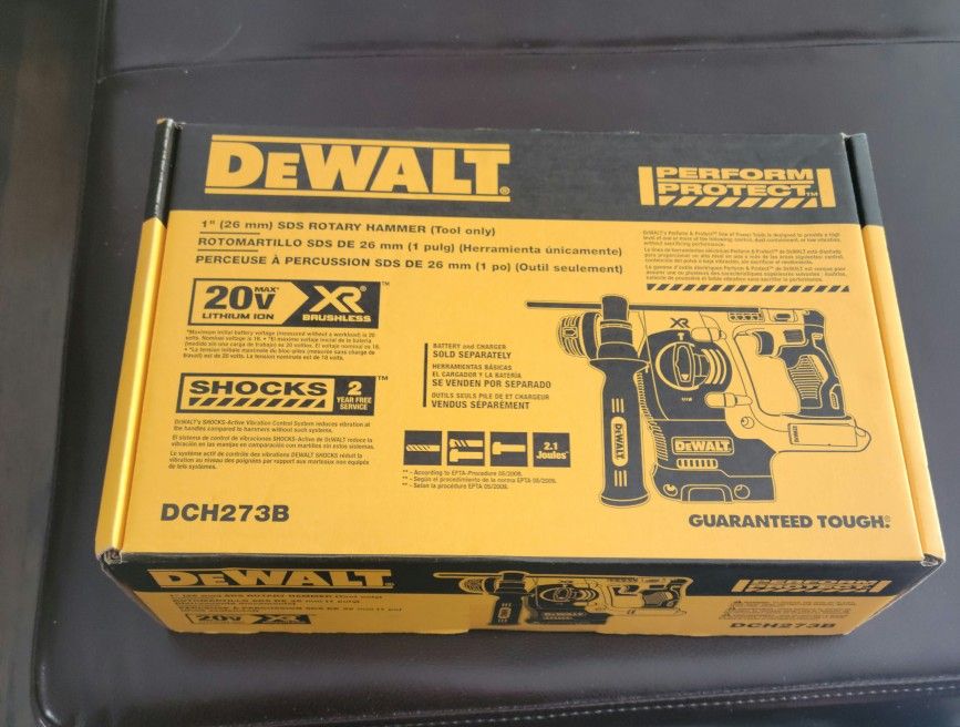 DEWALT
20V MAX XR Cordless Brushless 1 in. SDS Plus L-Shape Rotary Hammer (Tool Only)
Brand New unopened box 📦 
$225.00 firm on price 