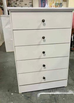 5 Drawer white color