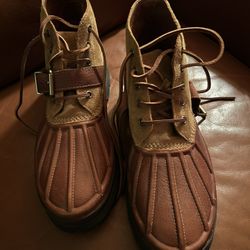 New Men’s Size 11 Polo Brown Suede Leather Boots w/ Buckle Strap - Never Worn!