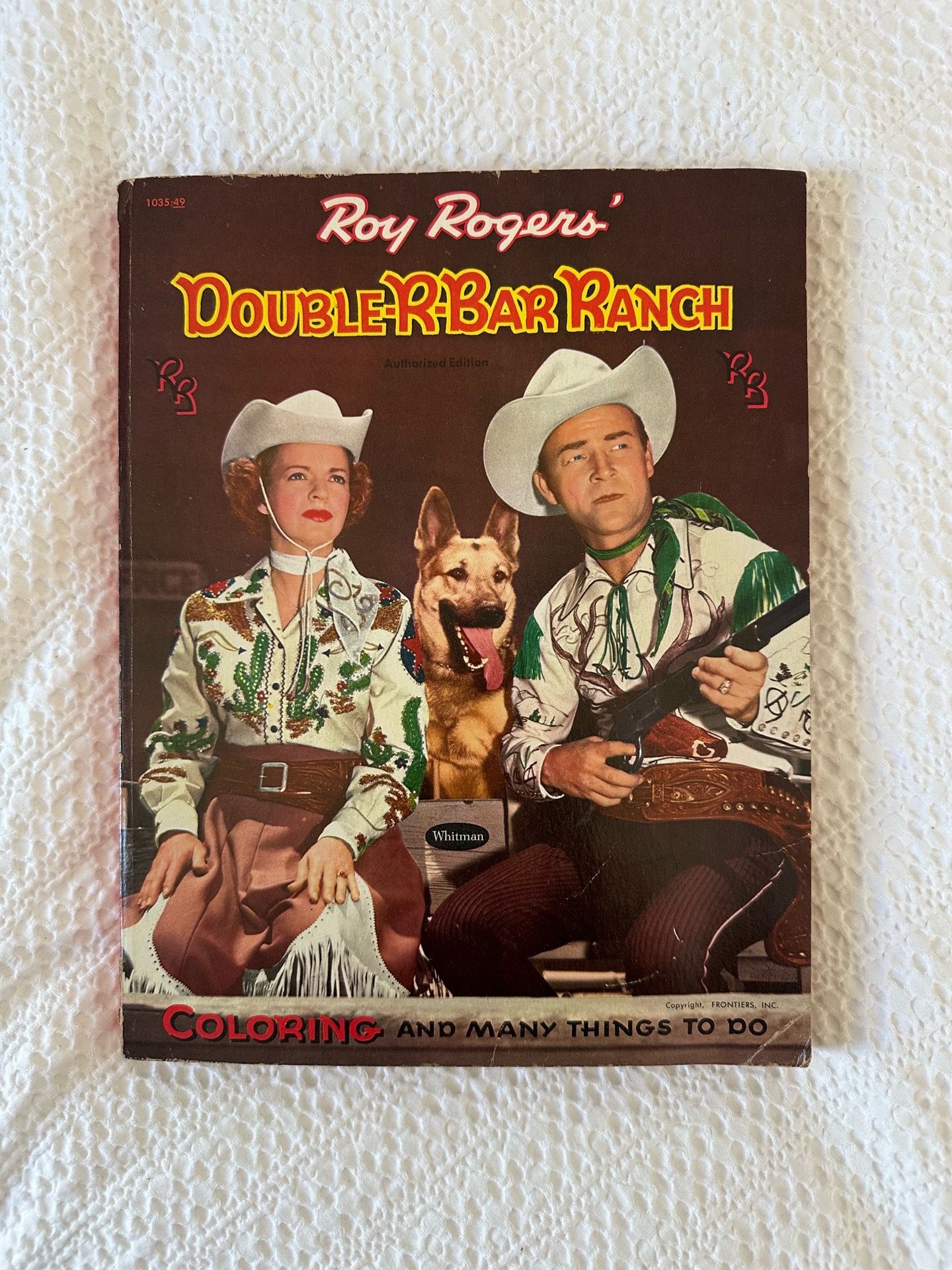 Vintage 1955 Roy Rogers' Double-R-Bar Ranch "Coloring and Many Things to Do" Activity Book