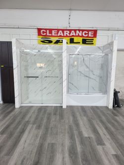 Shower Base And Glass Doors