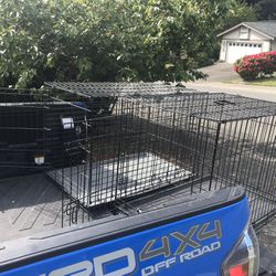 Large Large Medium Dog Kennel Crate Collapsible Like New 36” L by W 22” H 24“ $45 Each 