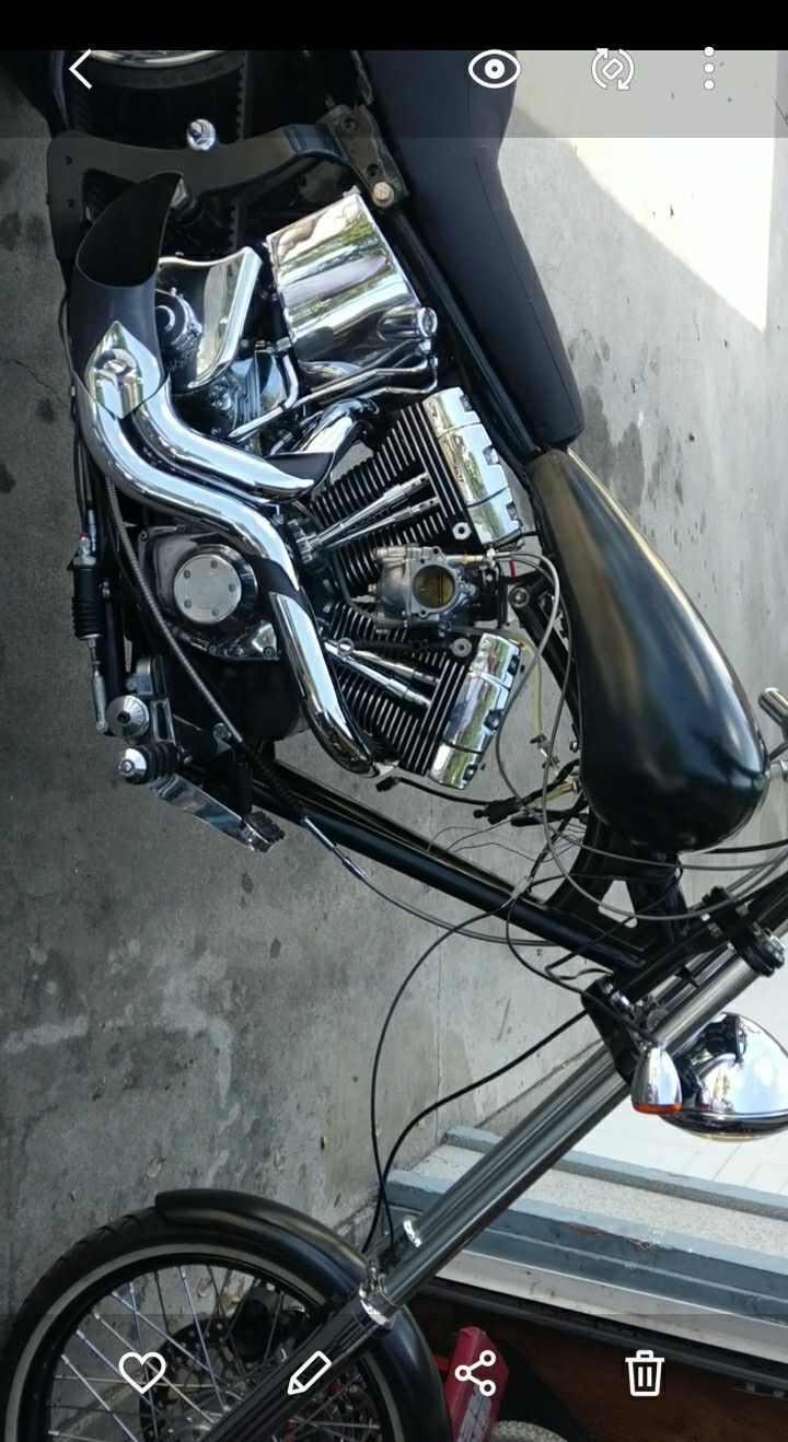 Chopper Harley Davidson motor 88B Baker transmission 6 speed parts for