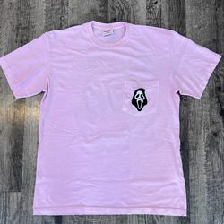 Scream Ghostface Pink Unisex Adult Medium Pocket T-Shirt NEW