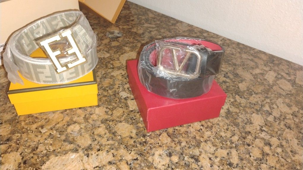Fendi And Valentino Belt