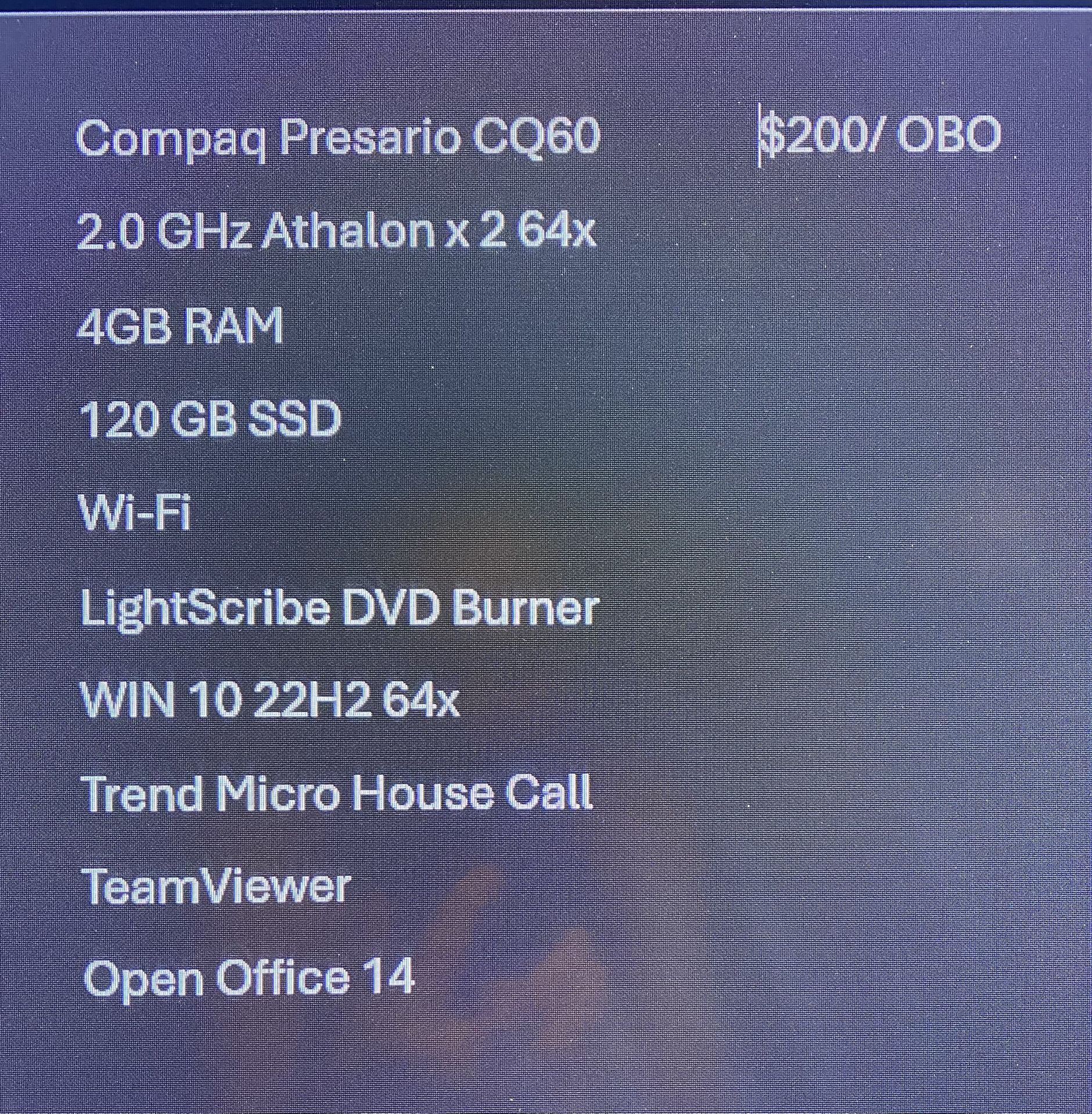 Compaq Laptop, Running Windows 10