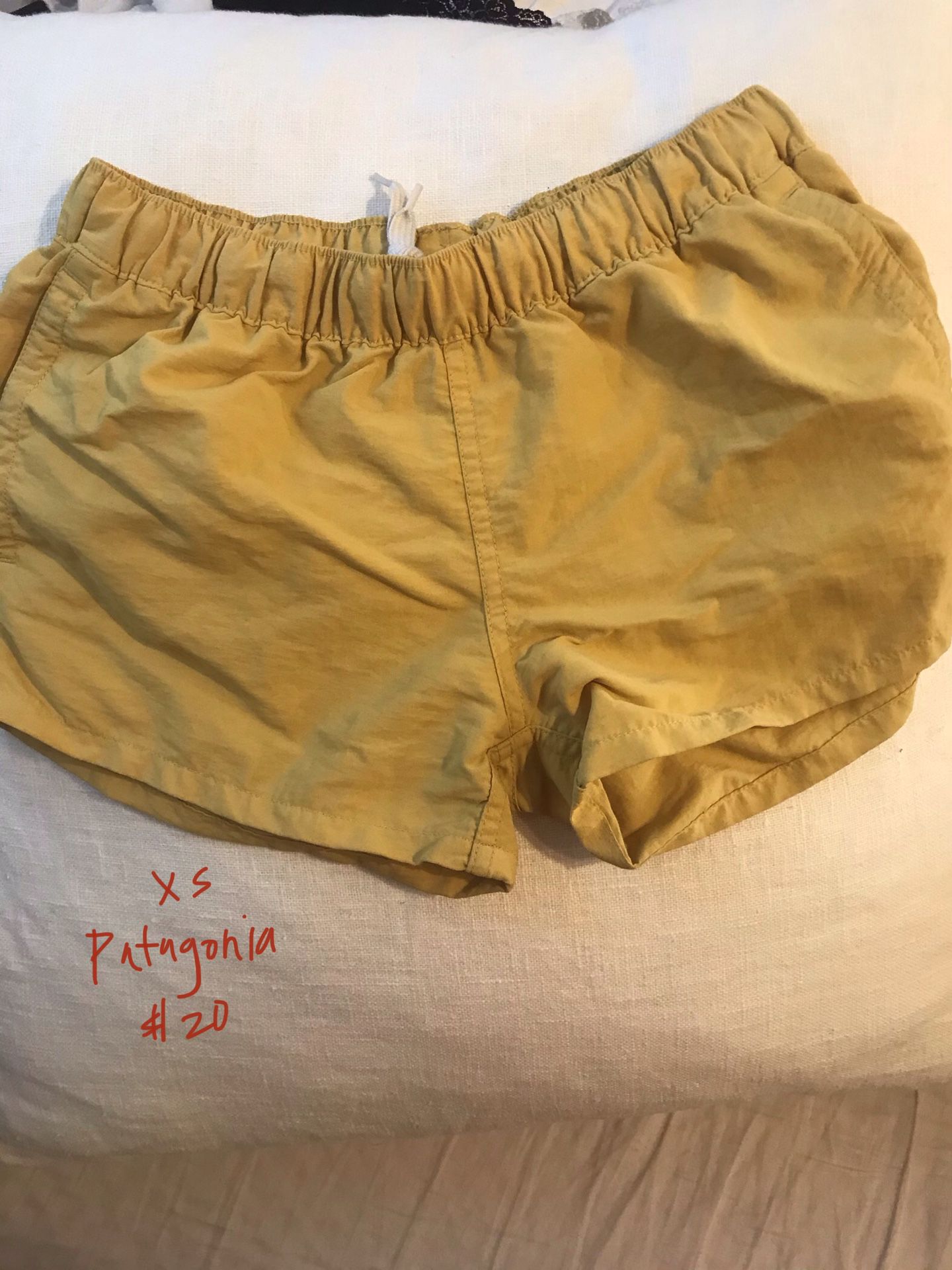 Patagonia yellow shorts xs