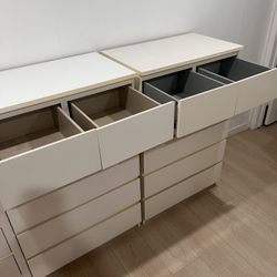 2 IKEA White Storklinta 6 Big Drawers Dressers Cajonera FIRM PRICE