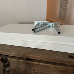 FREE - Floating White Bookshelves 