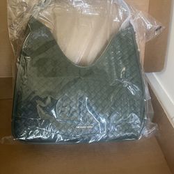 New Michael kors Nayla Medium Woven Shoulder Bag moss