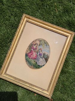 Vintage needlepoint art