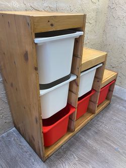 IKEA TROFAST SOLID PINE STORAGE WITH BINs - Local Delivery for a Fee - See My Other Items 😃