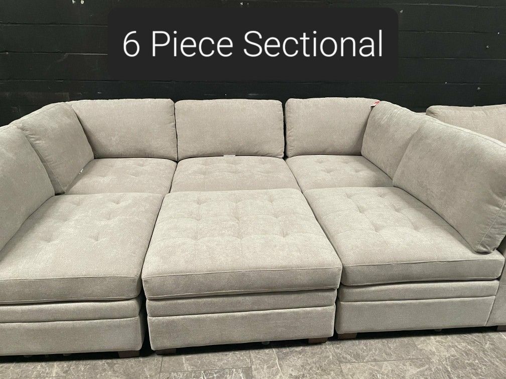 Modular Sectional Sofa Couch With Storage Ottoman 