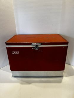 Vtg Red Coleman Cooler