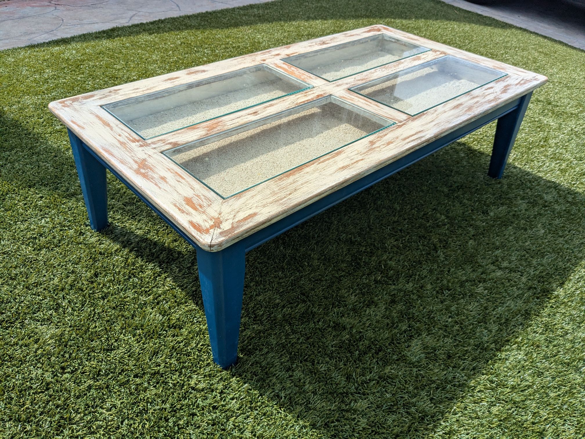 Custom Beach / Sea Shell Coffee Table ! Beautiful!