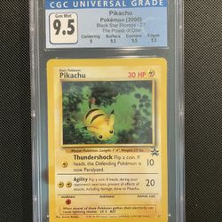 Bumblebee Pikachu Power of One Promo Graded CGC 9.5 *GEM MINT* Pokemon Wizards Black Star 27 Subgrades Slab PSA BGS Pokémon 2000 Card TCG Tiger WotC