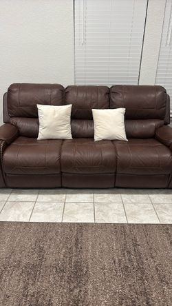 Leather Couch And Table Set