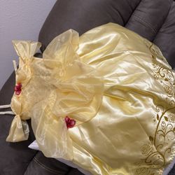 Vestido De Princesa Bella 5/6 De Niña 