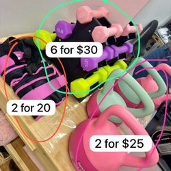 NEW Workout Equipment – Dumbbells, Kettlebells & Ankle Weights 