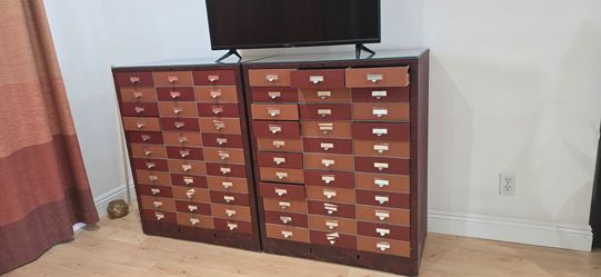 Vintage Industrial Multi-Drawer Storage Cabinet – $120 Each