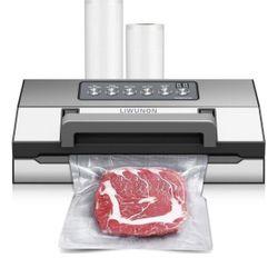 LIWUNON Stainless Steel Food Vacuum Sealer Machine, Double Heat Seal, All-in-One Versatile for All Foods, Large Bag Storage 🆕👍•Typical Price $159.99