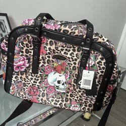 Ed Hardy Leopard Print Purse
