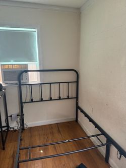 Twin metal bed