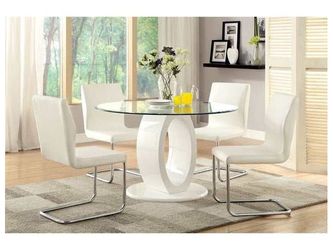 Lodia White Round Dining Table